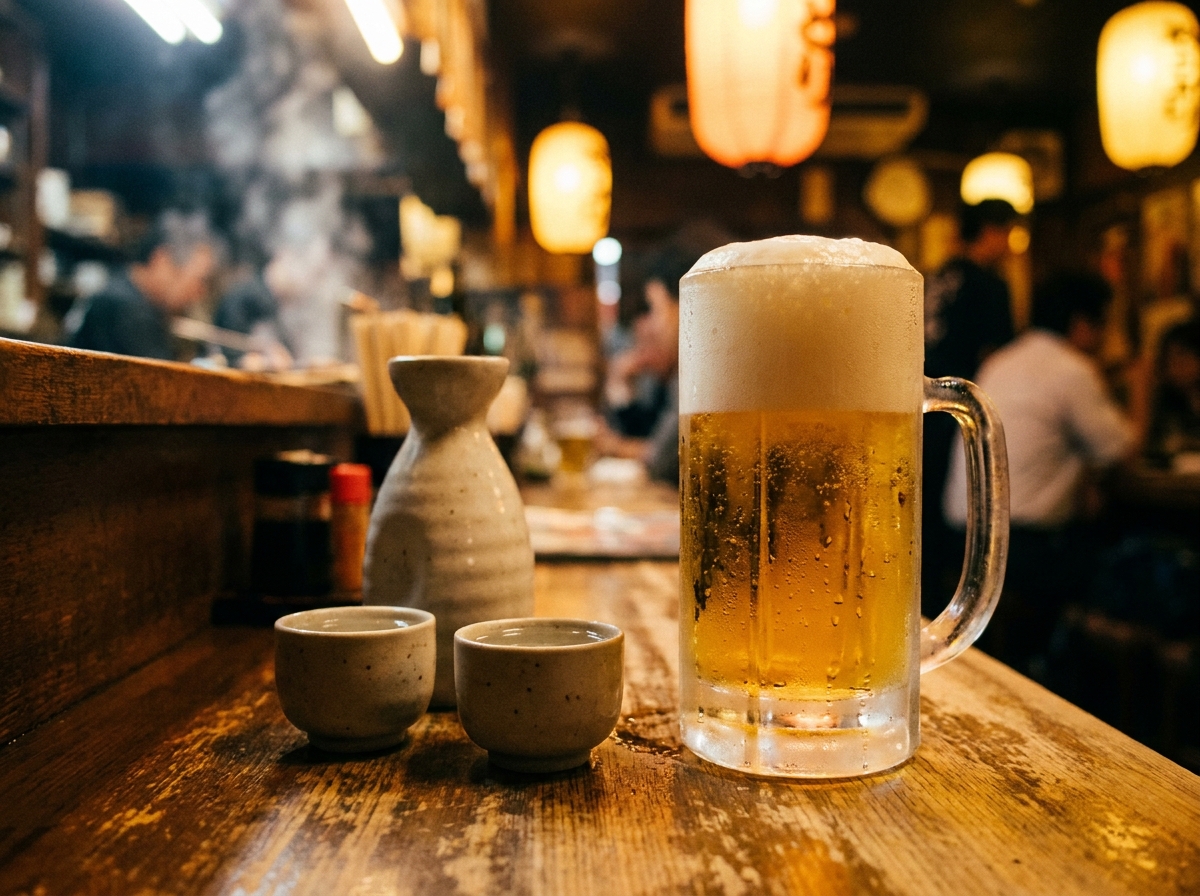 生ビールと日本酒